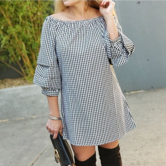 Checkered Tunic Dress - Picture 3 of 9